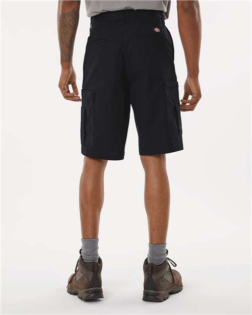 Black Premium 11&quot; Industrial Cargo Shorts - Extended Sizes - LR42EXT