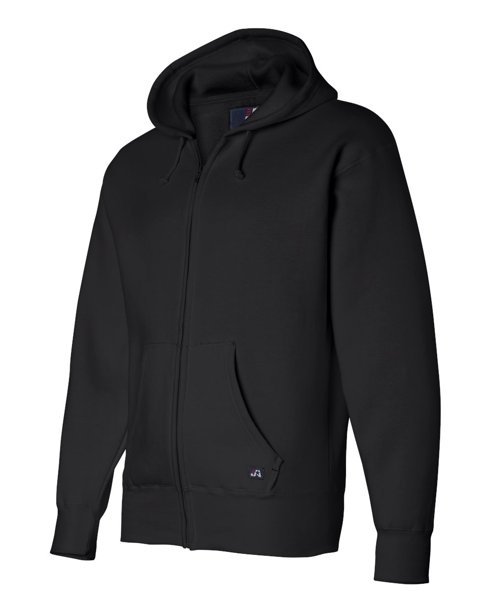 Black Premium Full-Zip Hooded Sweatshirt - 8821