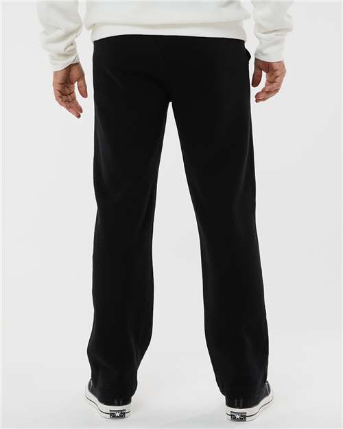 Black Premium Open-Bottom Sweatpants - 8992