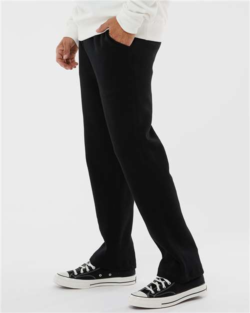Black Premium Open-Bottom Sweatpants - 8992