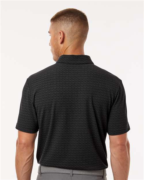 Black Printed Blend Polo - A702
