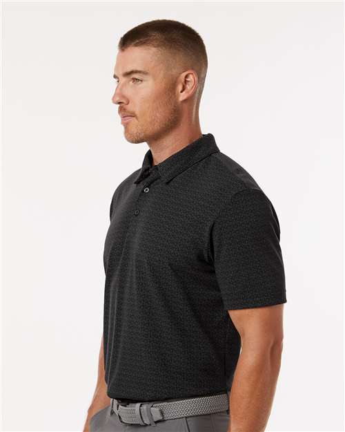 Black Printed Blend Polo - A702