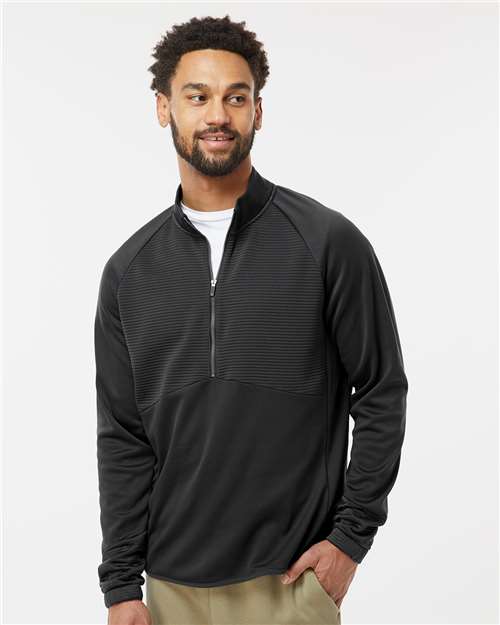 Black Quarter-Zip Pullover - A587