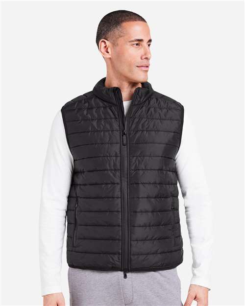 Black Quilted Puffer Vest - TM759