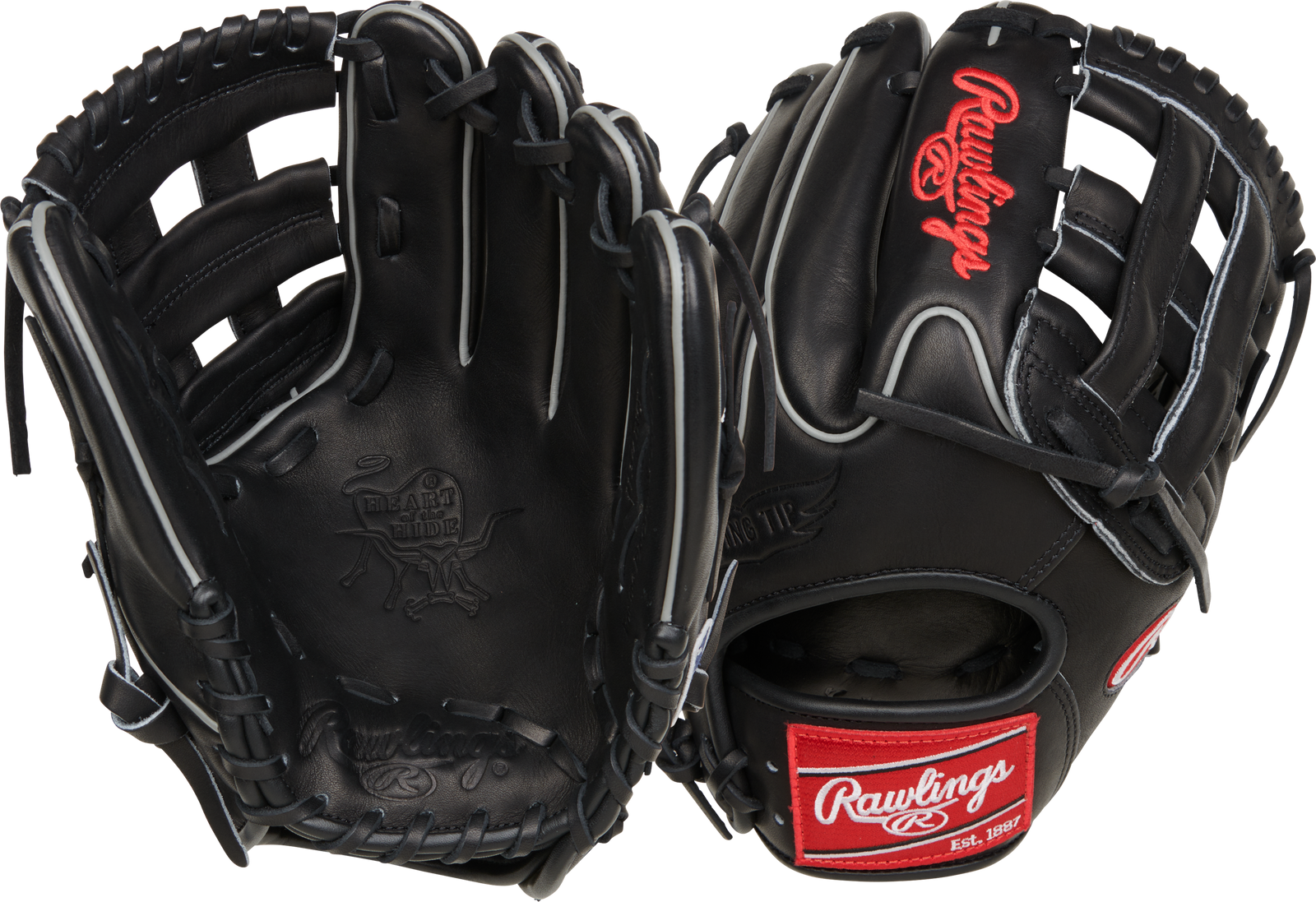 Black Rawlings Heart of the Hide 11.75 in Baseball  Glove,