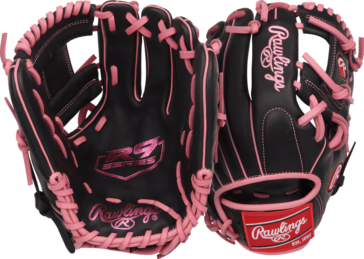 Black Rawlings R9 11.5 in Baseball  Glove, Infield