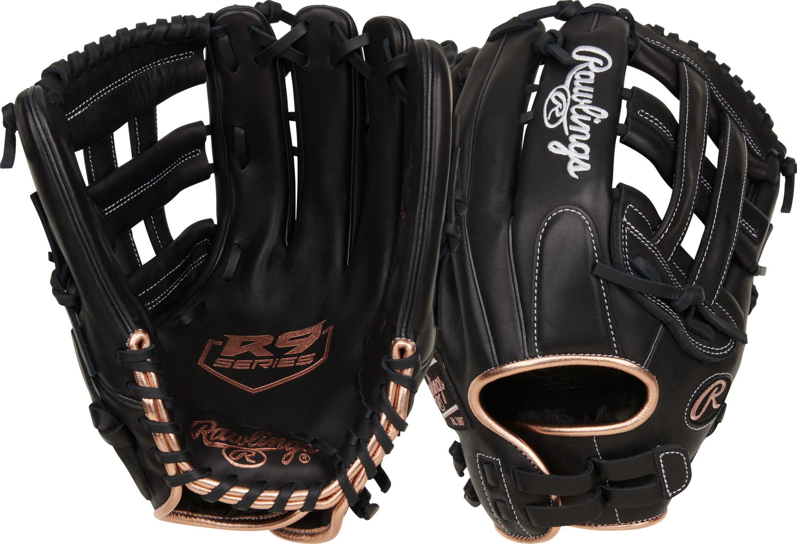 Black Rawlings R9 13 in Fastpitch  Glove, Outfield