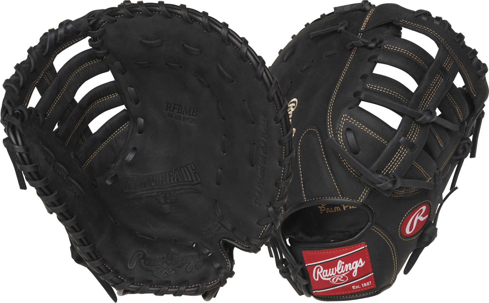 Black Rawlings Renegade 12.5 in Baseball  Glove, First Base  grouped