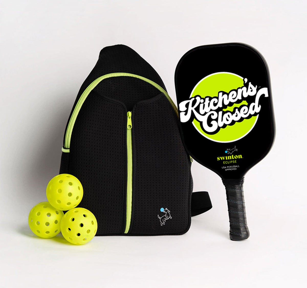 Pickleball Starter Bundle - Black Sling Bag Combo