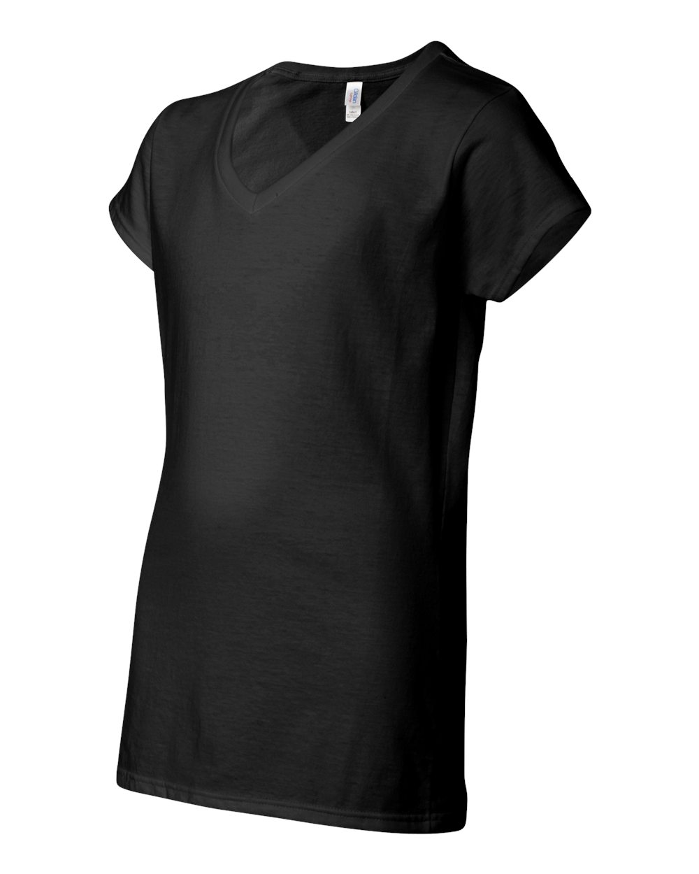 Black Softstyle® Women’s V-Neck T-Shirt - 64V00L