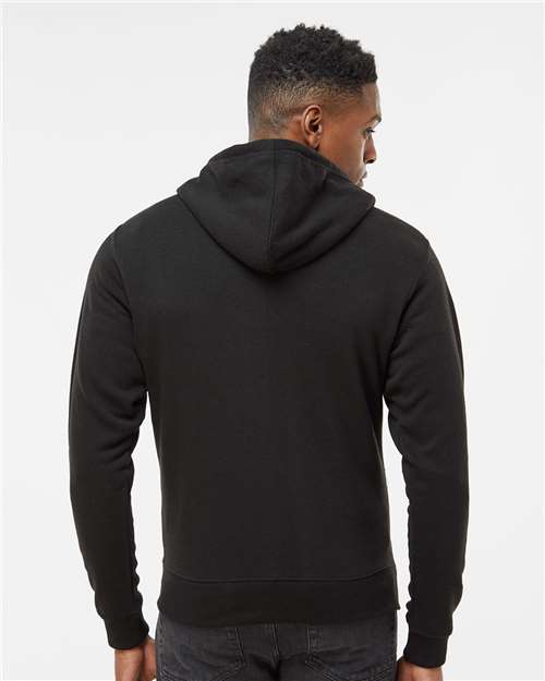Black Solid Triblend Full-Zip Hooded Sweatshirt - 8872
