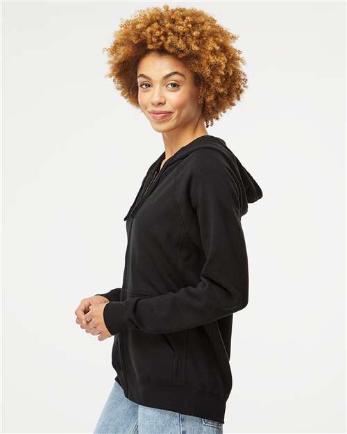 Black Special Blend Raglan Full-Zip Hooded Sweatshirt - PRM33SBZ