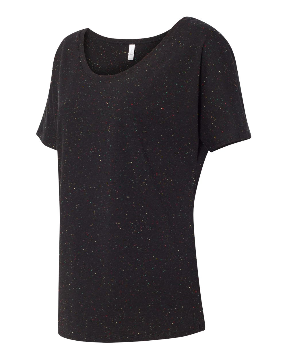Black Speckled Women’s Slouchy Tee - 8816
