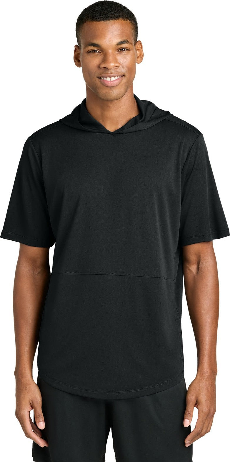 Black Sport-Tek Club Short Sleeve Hoodie ST445