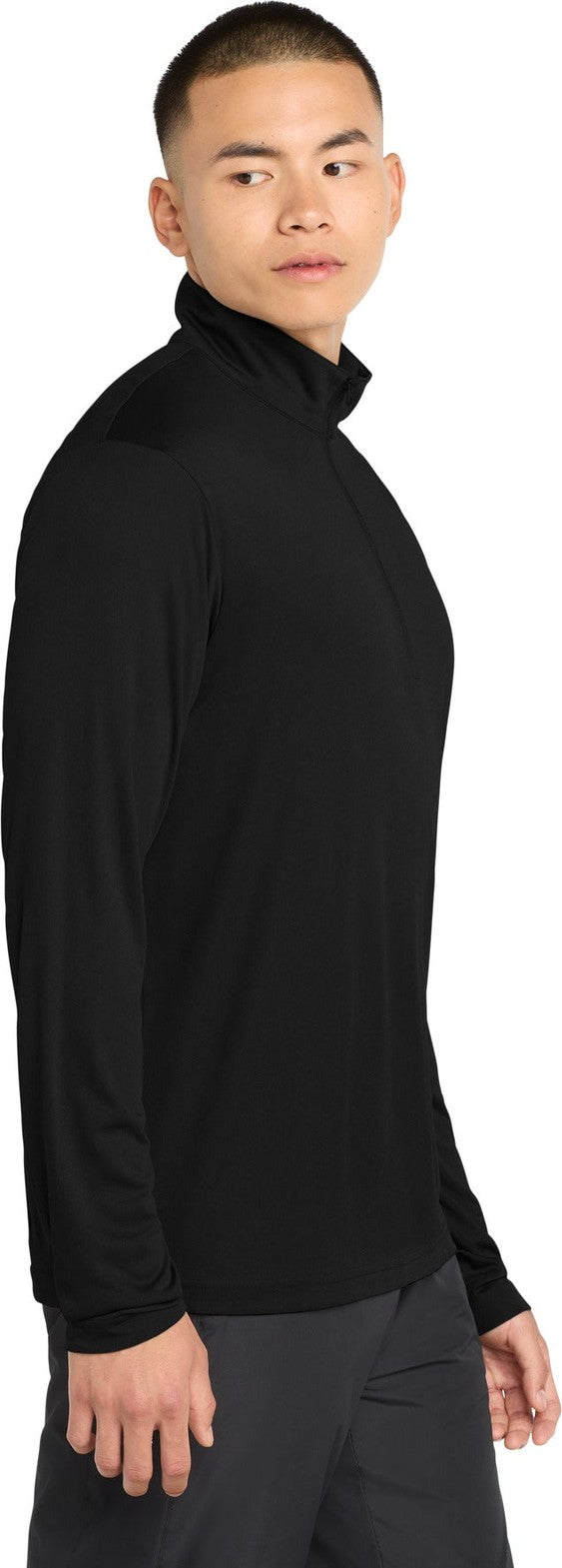 Black Sport-Tek PosiCharge Competitor 1/4-Zip Pullover. ST357