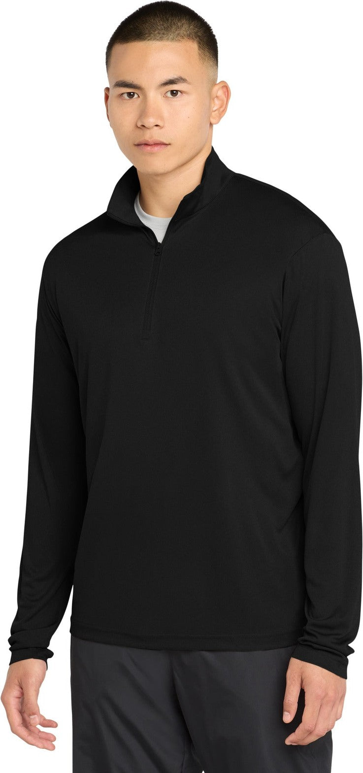Black Sport-Tek PosiCharge Competitor 1/4-Zip Pullover. ST357