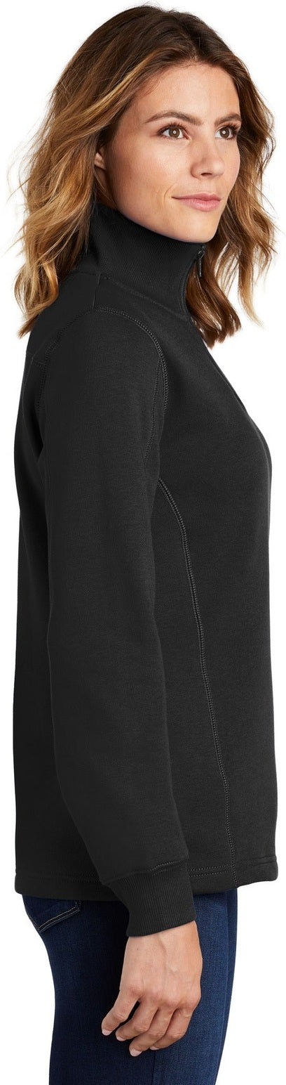 Black Sport-Tek Women's 1/4-Zip Sweatshirt. LST253
