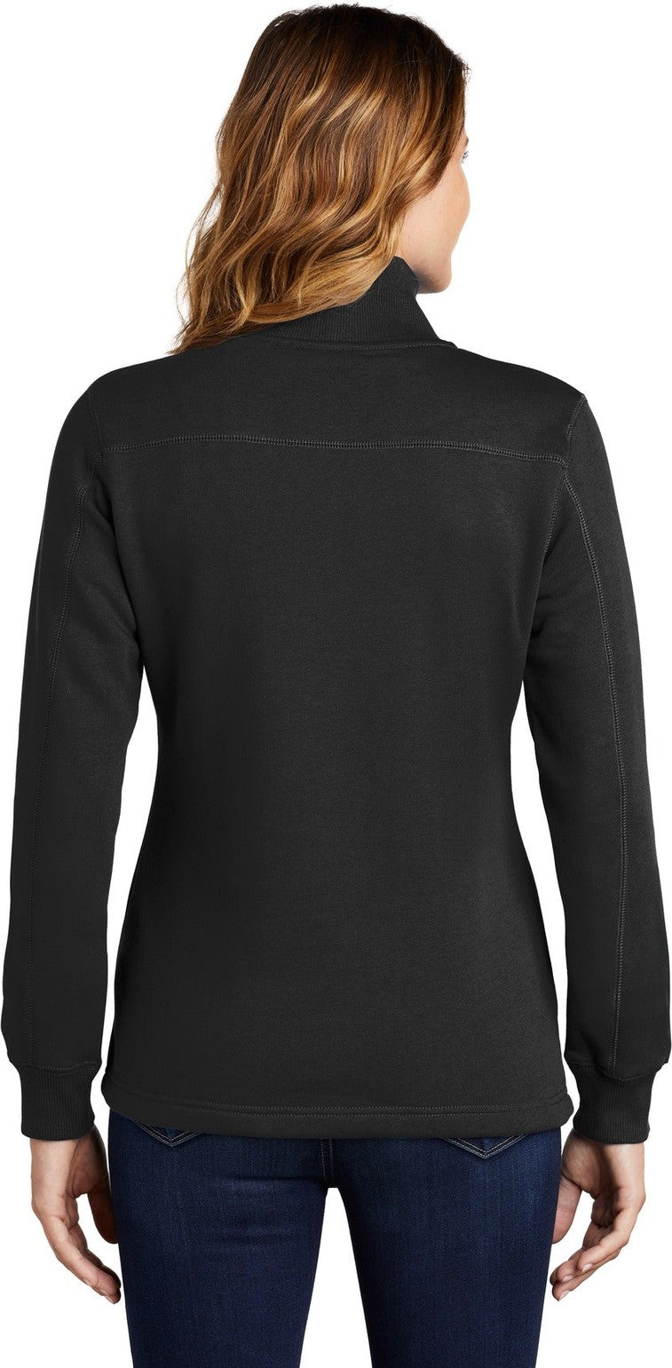 Black Sport-Tek Women's 1/4-Zip Sweatshirt. LST253