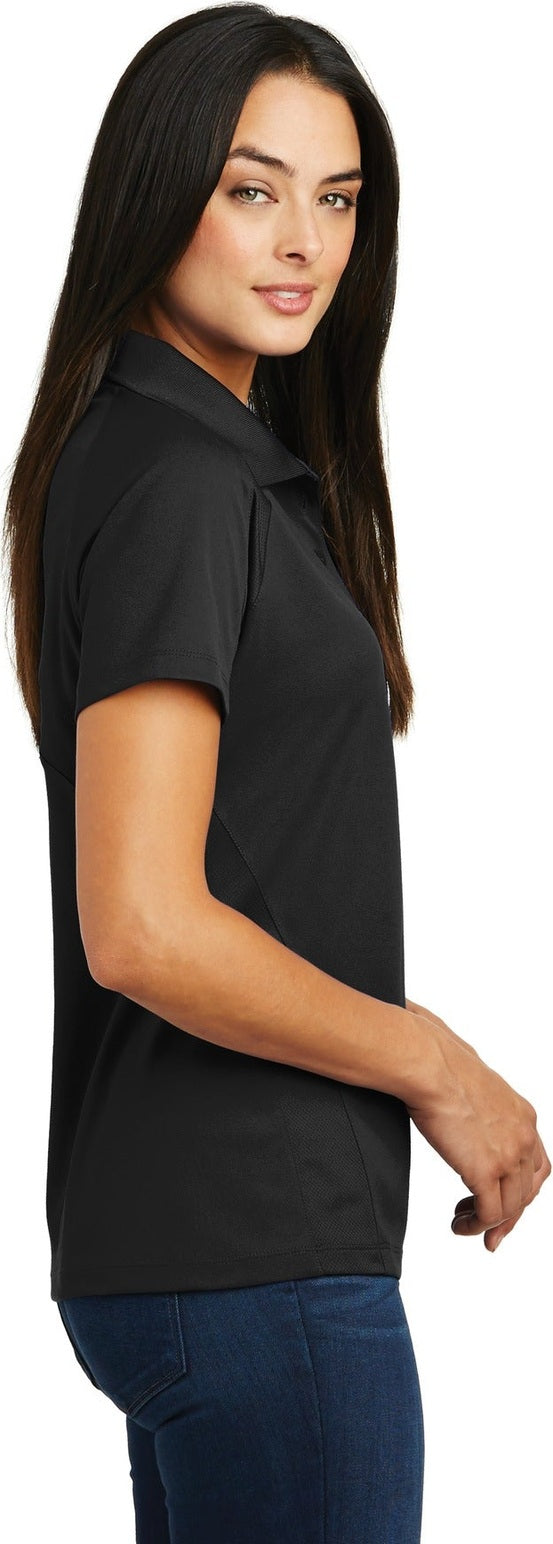 Black Sport-Tek Women's Dri-Mesh Pro Polo. L474