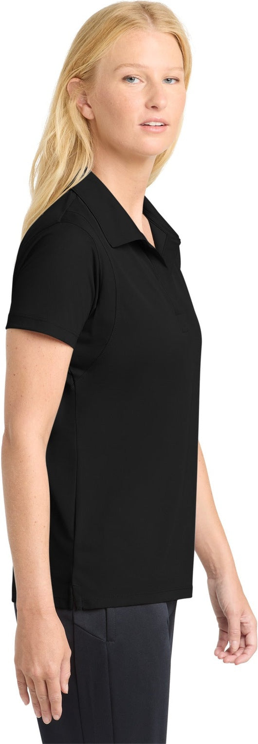 Black Sport-Tek Women's Micropique Sport-Wick Polo. LST650