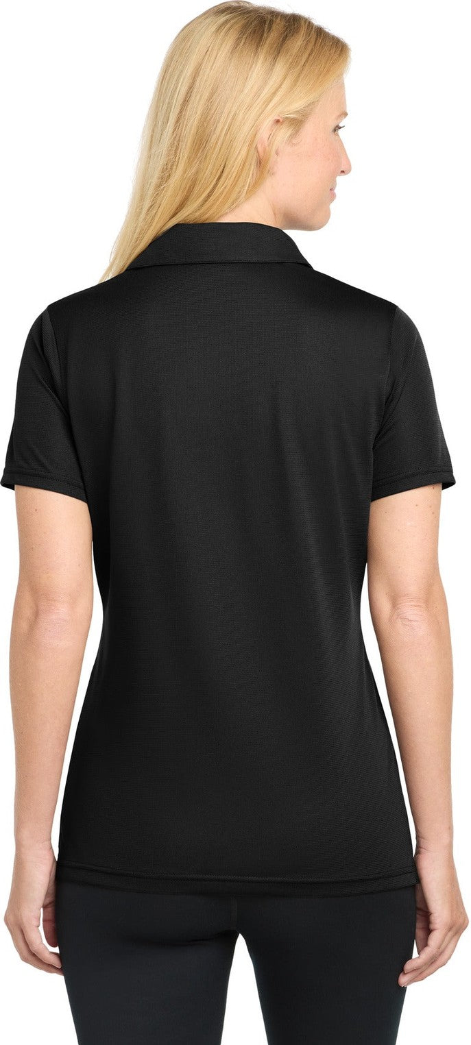 Black Sport-Tek Women's PosiCharge Active Textured Polo. LST690