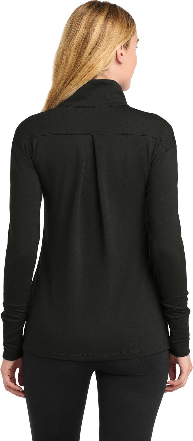 Black Sport-Tek Women's Sport-Wick Flex Fleece 1/4-Zip. LST561
