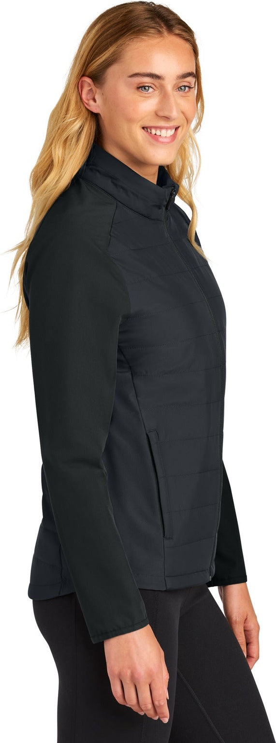 Black Sport-Tek Women's Teknical Hybrid Jacket LST940