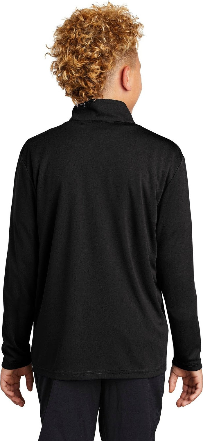 Black Sport-Tek Youth PosiCharge Competitor 1/4-Zip Pullover. YST357