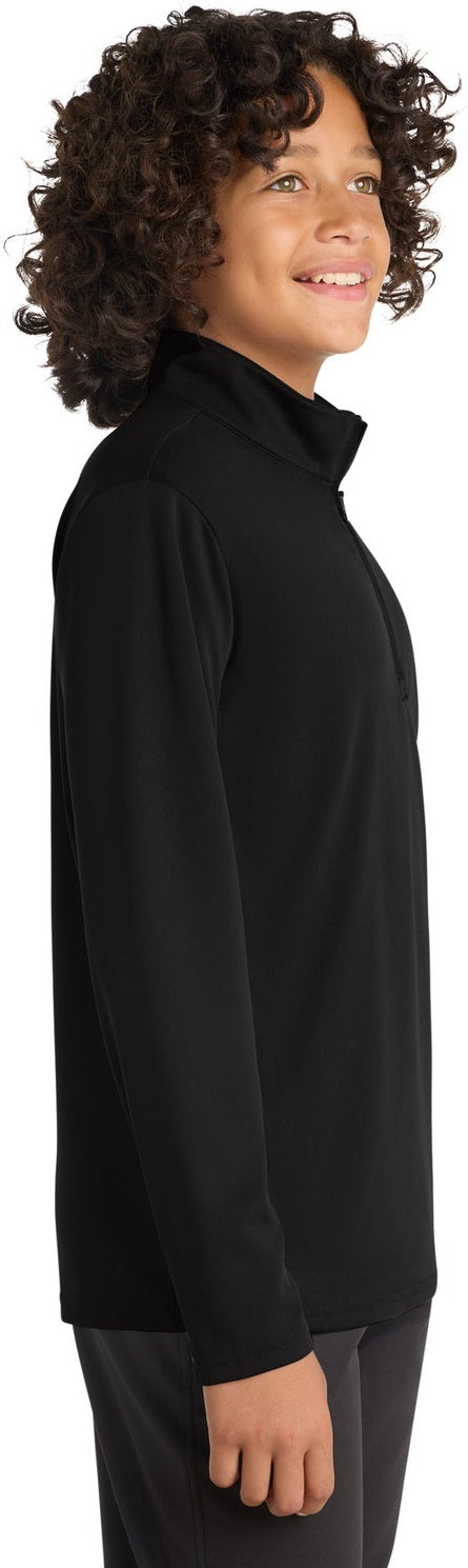 Black Sport-Tek Youth PosiCharge Competitor 1/4-Zip Pullover. YST357