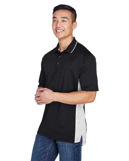 Black/ Stone Men&#39;s Cool &amp; Dry Sport Two-Tone Polo - 8406