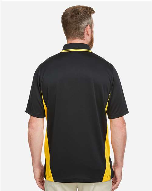 Black/ Sunray Yellow Men&#39;s Flash Snag Protection Plus IL Colorblock Polo - M386
