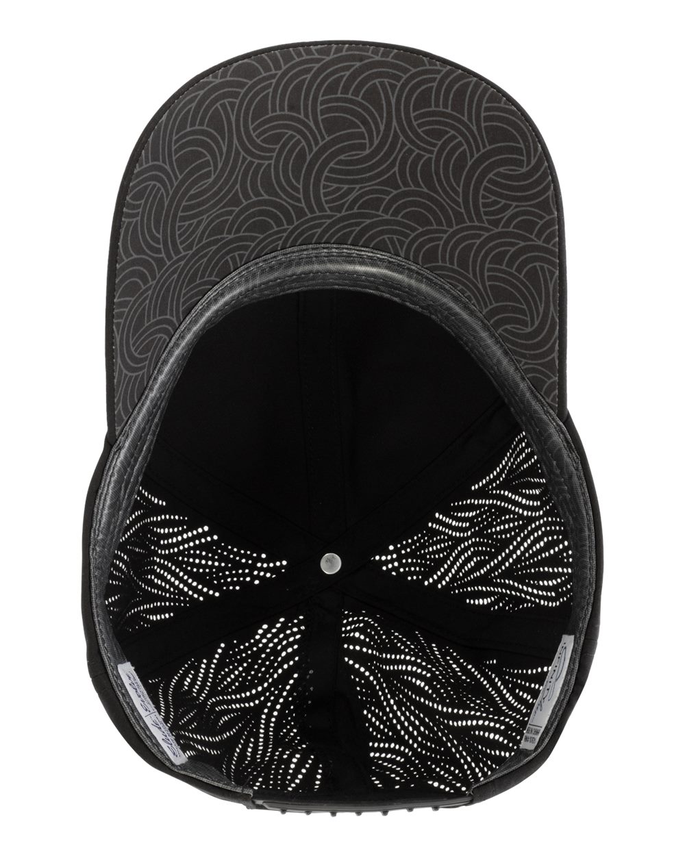 Black/ Swirl Women's Perforated Performance Cap - GABY