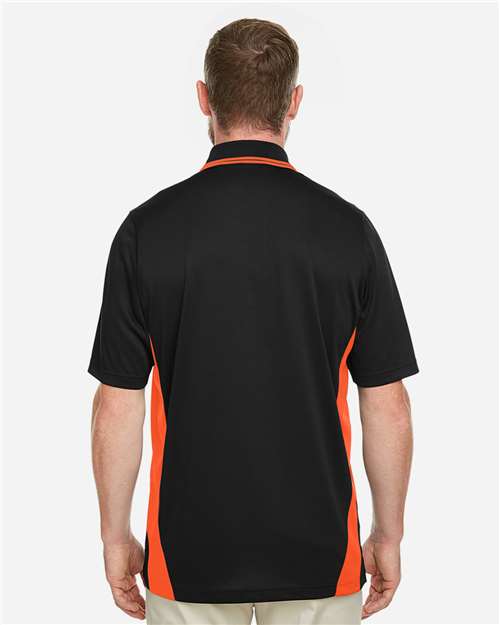 Black/ Team Orange Men&#39;s Flash Snag Protection Plus IL Colorblock Polo - M386