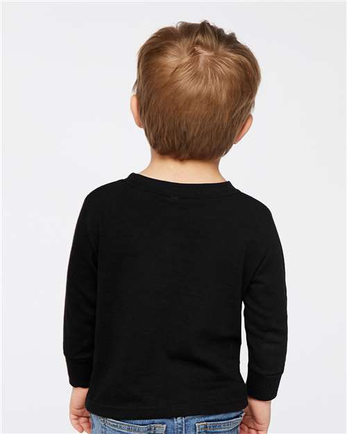 Black Toddler Cotton Jersey Long Sleeve Tee - 3311