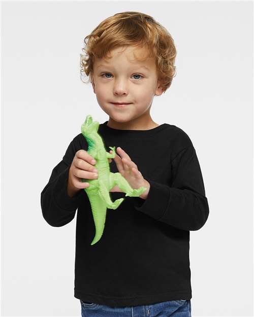 Black Toddler Fine Jersey Long Sleeve Tee - 3302