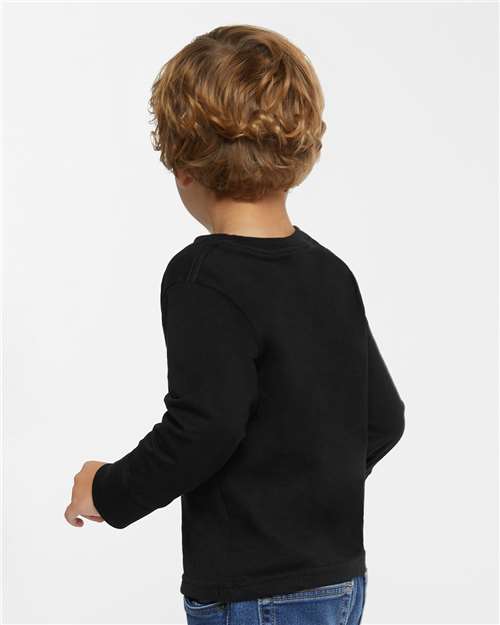 Black Toddler Fine Jersey Long Sleeve Tee - 3302