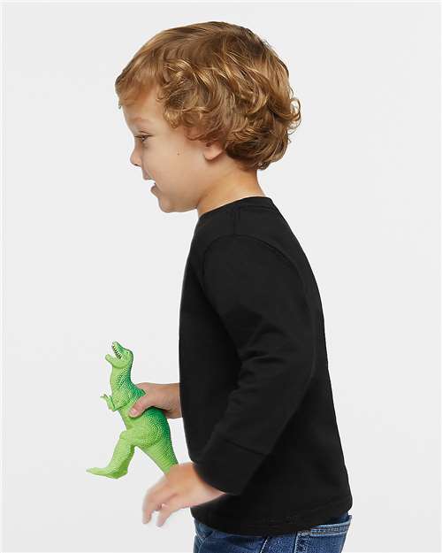 Black Toddler Fine Jersey Long Sleeve Tee - 3302