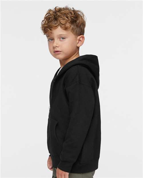 Black Toddler Full-Zip Fleece Hoodie - 3346