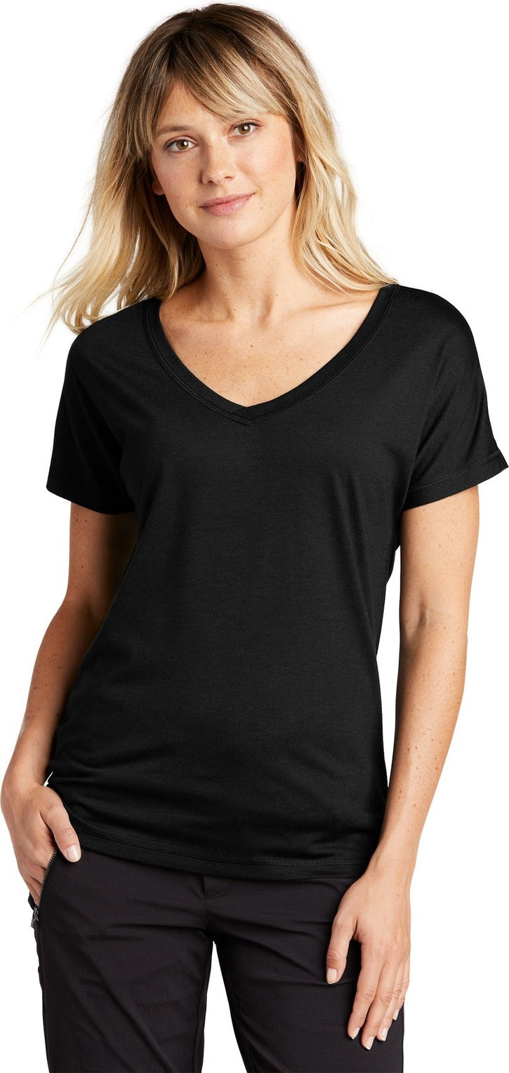 Black Triad So Sport-Tek Women's PosiCharge Tri-Blend Wicking Dolman Tee. LST401