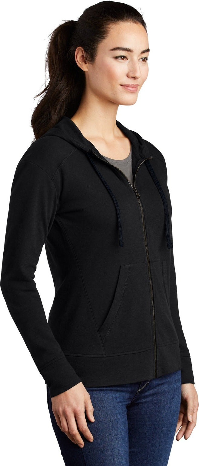 Black Triad So Sport-Tek Women's PosiCharge Tri-Blend Wicking Fleece Full-Zip Hooded Jacket LST293