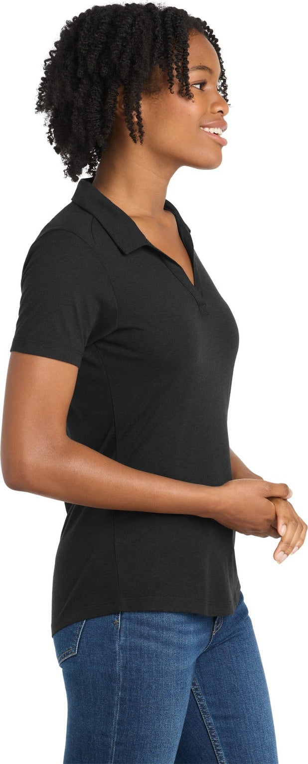 Black Triad So Sport-Tek Women's PosiCharge Tri-Blend Wicking Polo. LST405