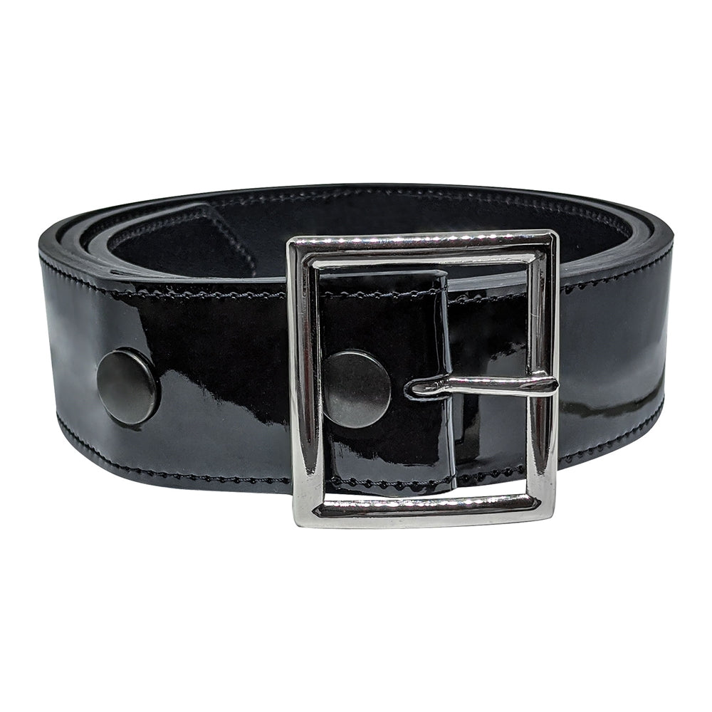BLACK Umpire Patent Leather Belt