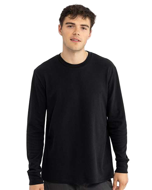 Black Unisex Ideal Thermal Long Sleeve T-Shirt - 8211