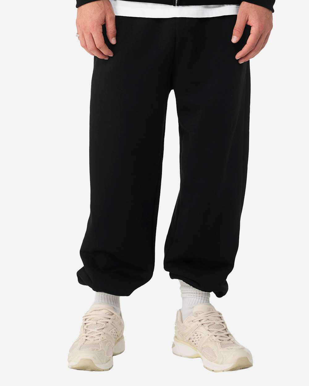 Black Unisex Sponge Fleece Sweatpants - 3738