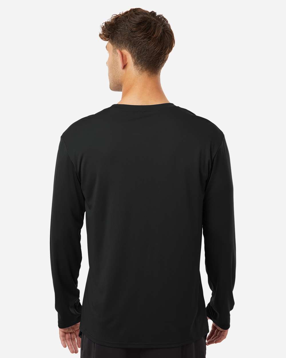 Black Unisex Tall Pro-Lock Performance Long Sleeve T-Shirt - 48400T plain