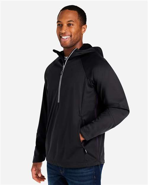 Black Unisex Techno Lite Pullover Anorak - CE711