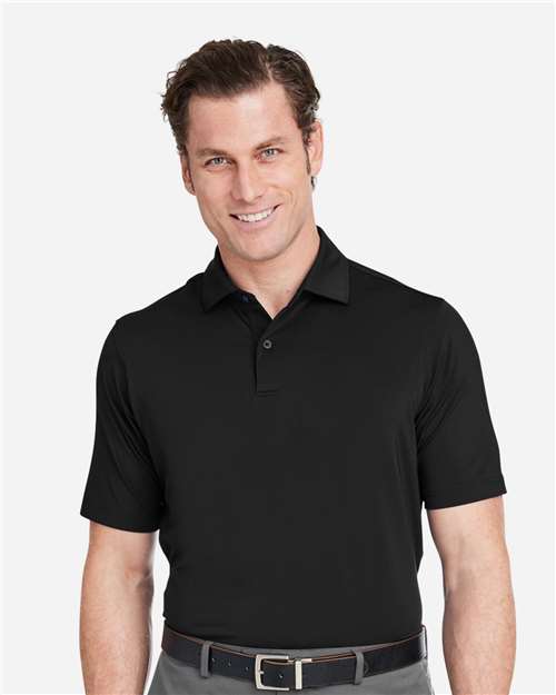 Black USA Made Tournament Solid Tech Polo - F31534