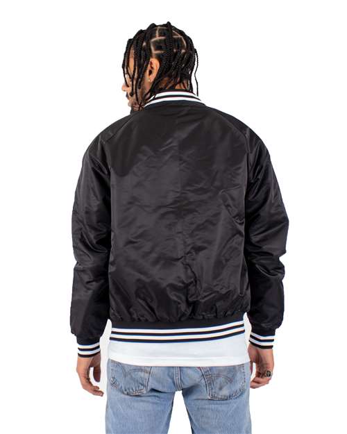 Black Varsity Bomber Jacket - SHVBJ