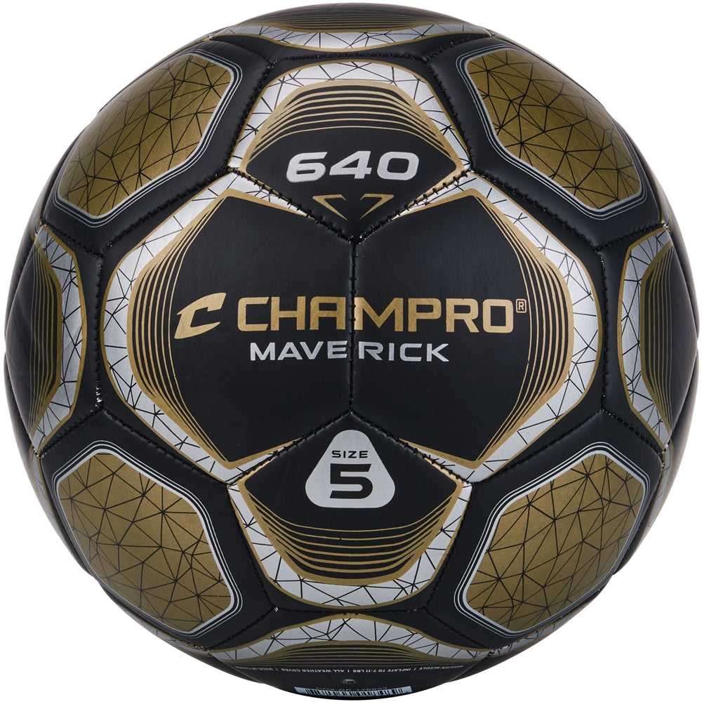 BLACK, VEGAS GOLD Maverick Soccer Ball