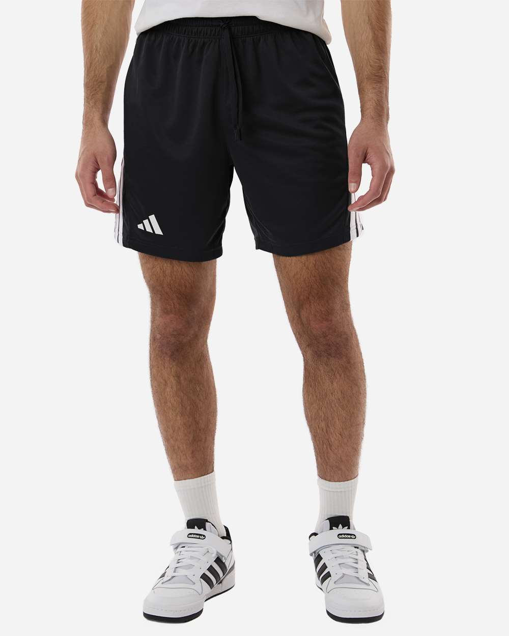 Black/ White Men's 3-Stripes 7" Shorts - AT300